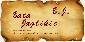 Bata Jaglikić vizit kartica